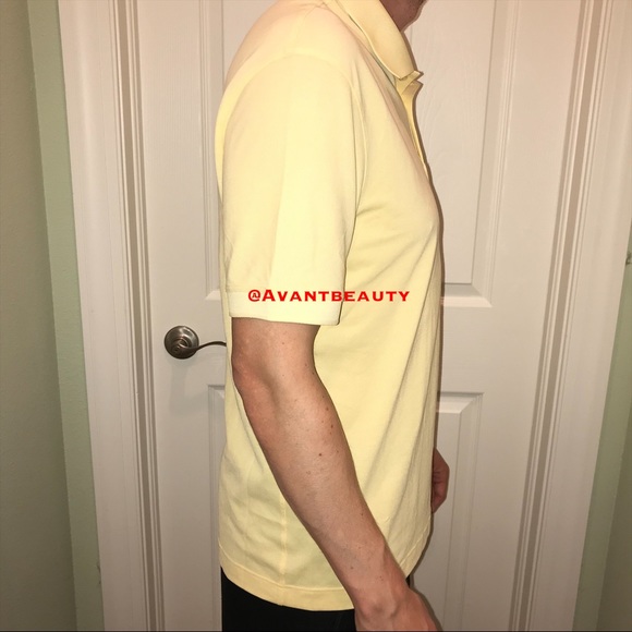 Lululemon anti stink yellow tech pique polo shirt - Picture 2 of 4